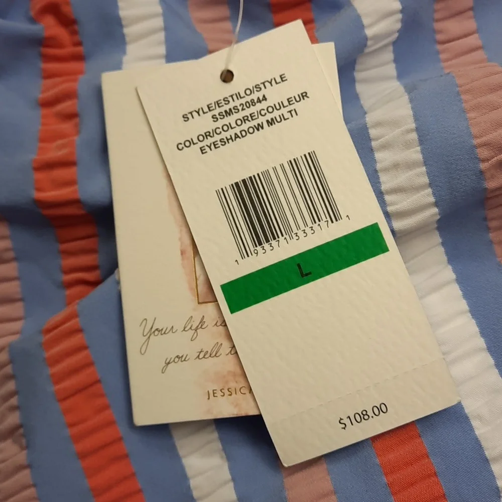 NWT, Jessica Simpson Miami Stripe One Piece Swimsuit
